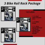 Truck Rail System 3 Bike Rack Package - Compact